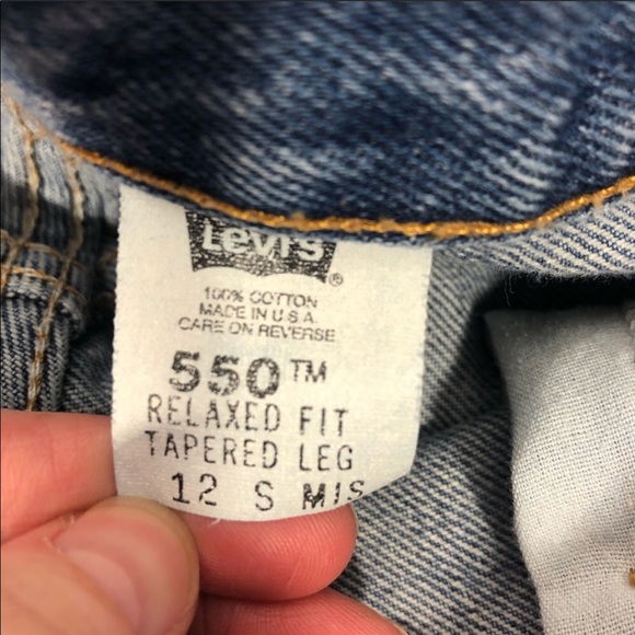 Levi’s Vintage USA 550 Hi Rise Relaxed Tapered 12S - Picture 8 of 9
